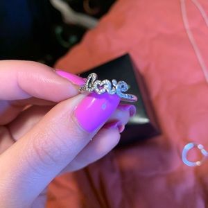 Pandora love necklace and ring set